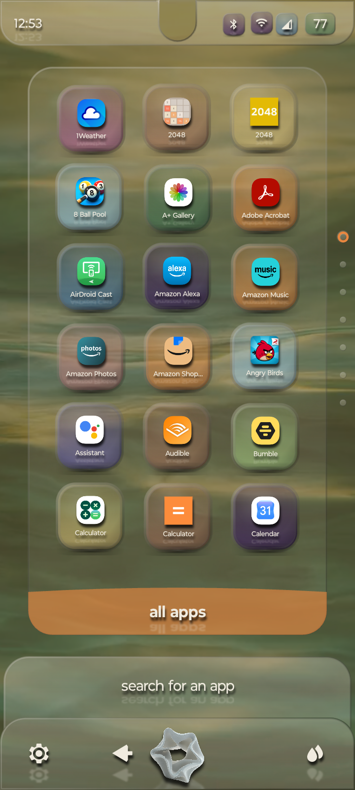 Full app library in the live EcoHalo app