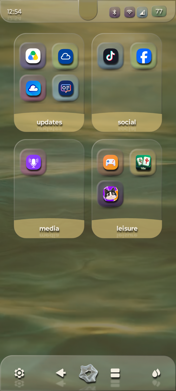 Grouped app categories in the live EcoHalo app