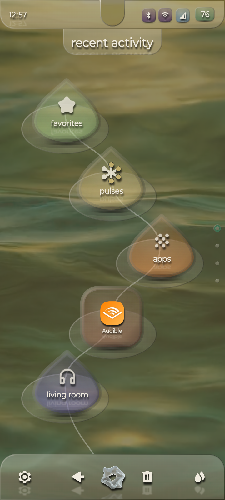 Recent activity in the live EcoHalo app